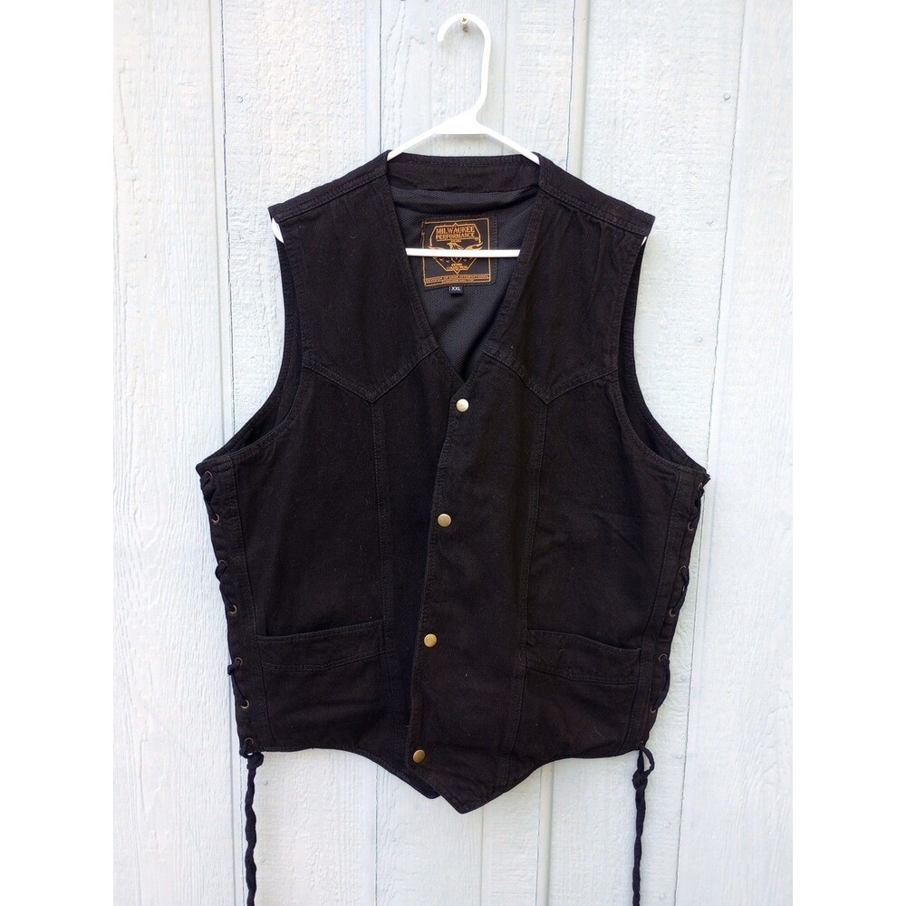 Milwaukee Performance Black Denim Collection Gun Pocket Vest Mens Size XXL